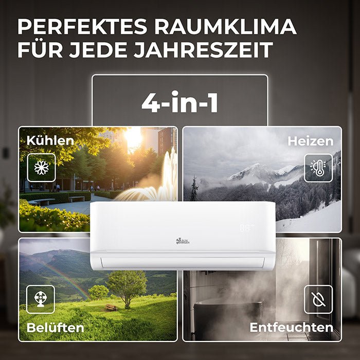 Kältebringer® Split Klimaanlage 12.000 BTU (3,5kW) Komplettset