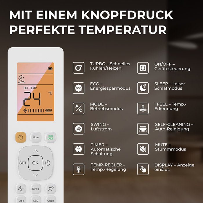 Kältebringer® Split Klimaanlage 12.000 BTU (3,5kW) Komplettset
