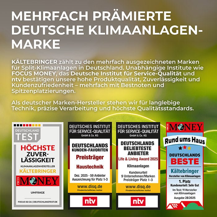 Kältebringer® Split Klimaanlage 12.000 BTU (3,5kW) Komplettset