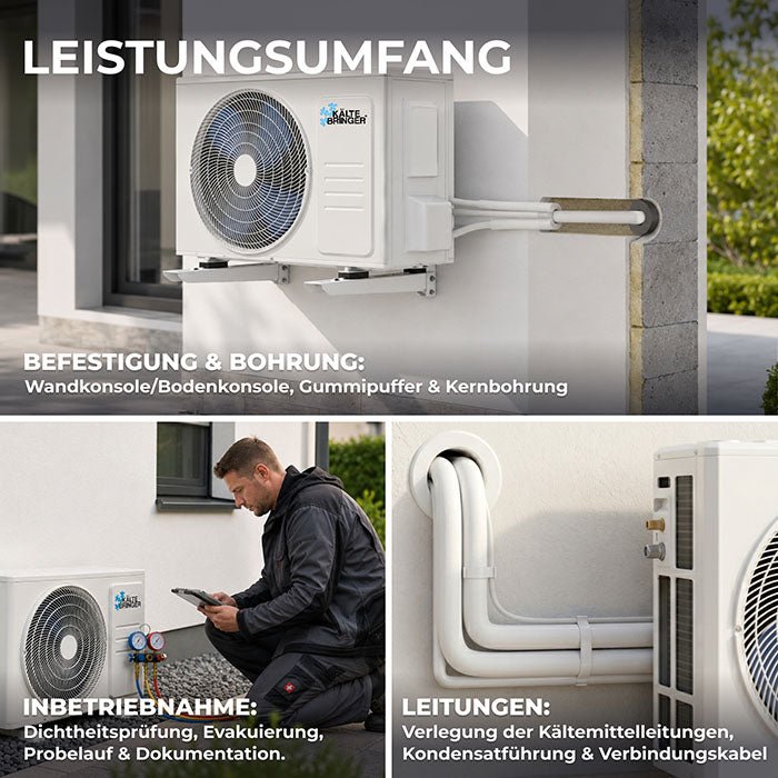 Montage Monosplit Klimaanlage (Nachträglicher Einbau, Gerät bereits vorhanden)