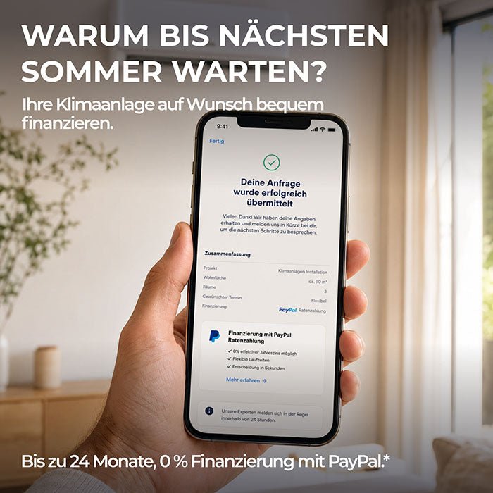 Montage Monosplit Klimaanlage (Nachträglicher Einbau, Gerät bereits vorhanden)